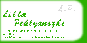 lilla peklyanszki business card